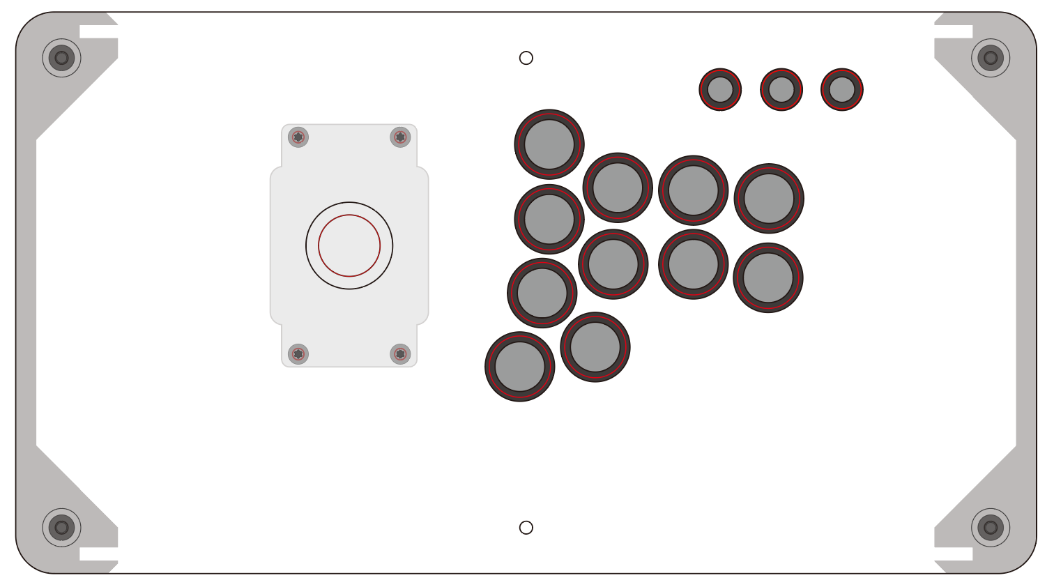 【1~2営業日以内に発送】レバー マットブラック(24mmボタン)