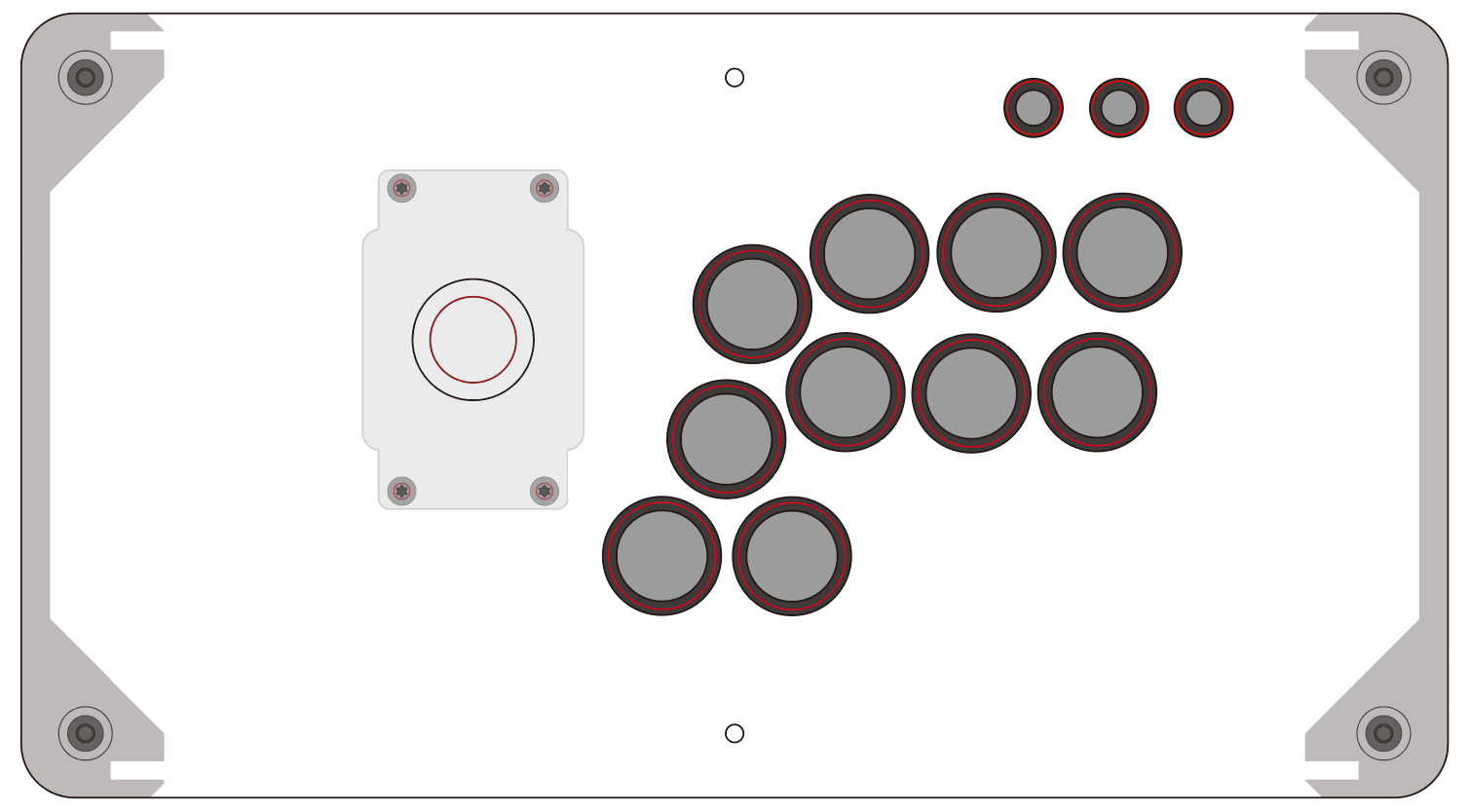 【1~2営業日以内に発送】レバー マットブラック(30mmボタン)