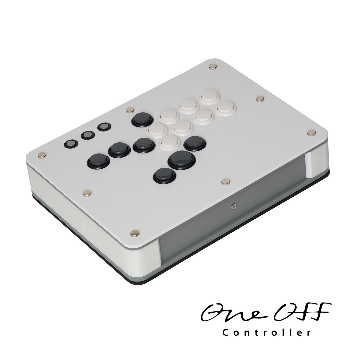 カスタムコントローラー 片面マットホワイト×片面マットグレー｜製作事例 #1085｜One-Off Controller