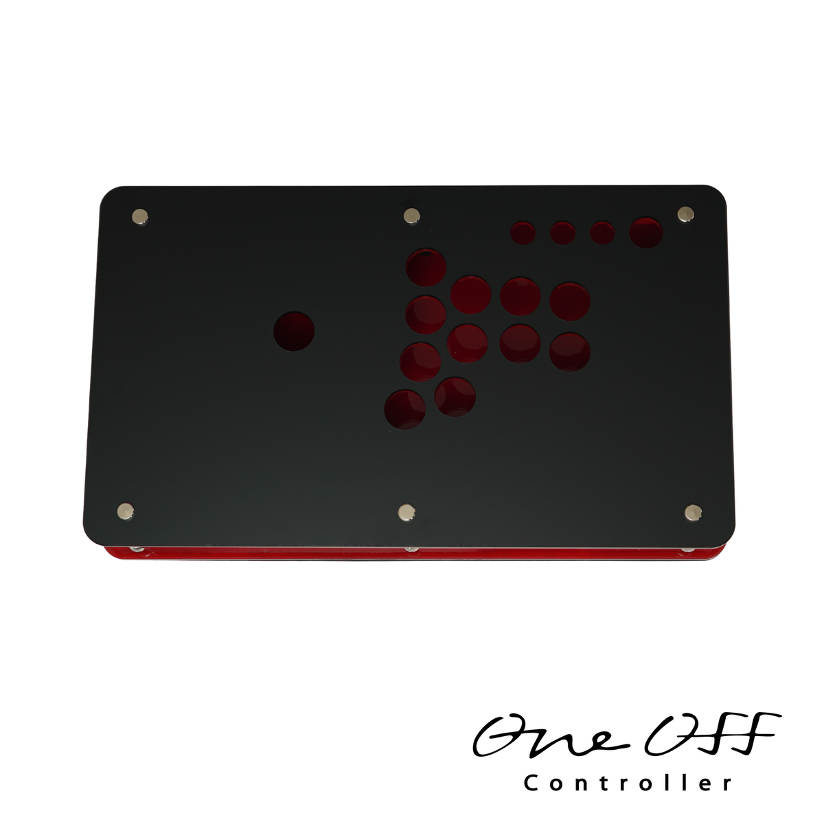 カスタムコントローラー 片面マットブラック×レッド｜製作事例 #1866｜One-Off Controller