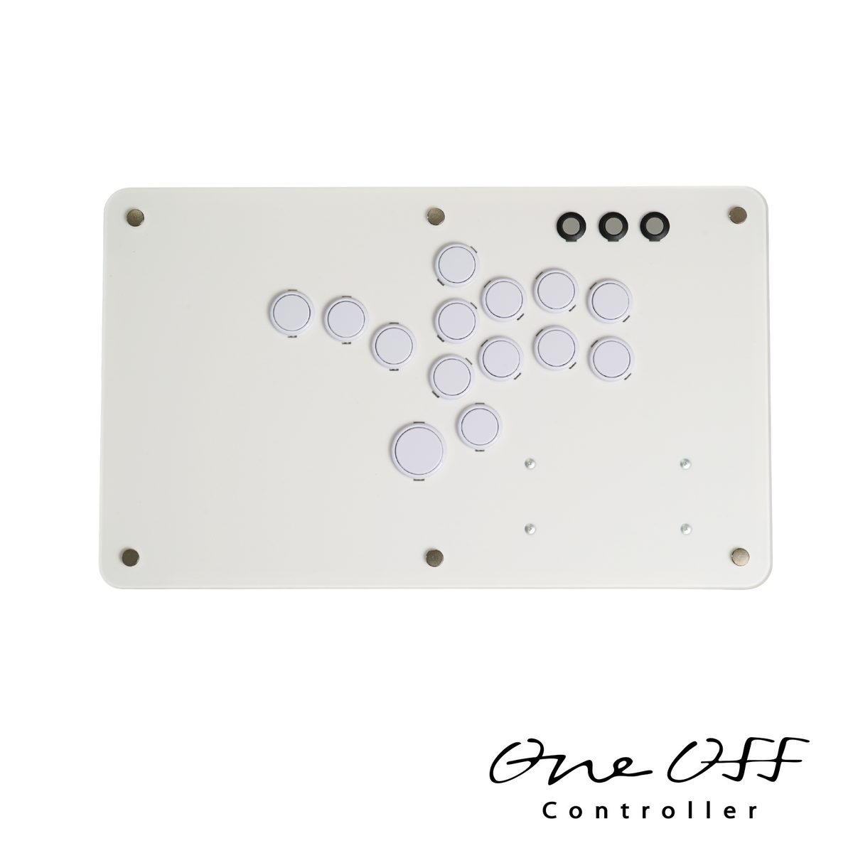 レバーレスコントローラー V2 透明片面マット×ホワイト｜製作事例 #2096｜One-Off Controller