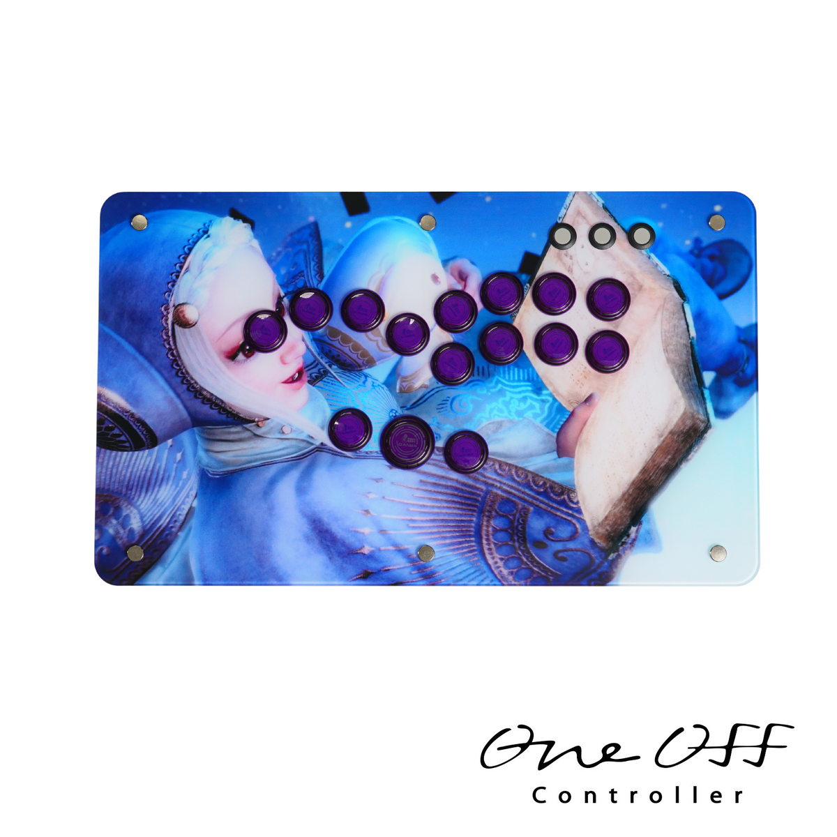 レバーレスコントローラー V1 クリア×ラベンダー｜製作事例 #2138｜One-Off Controller