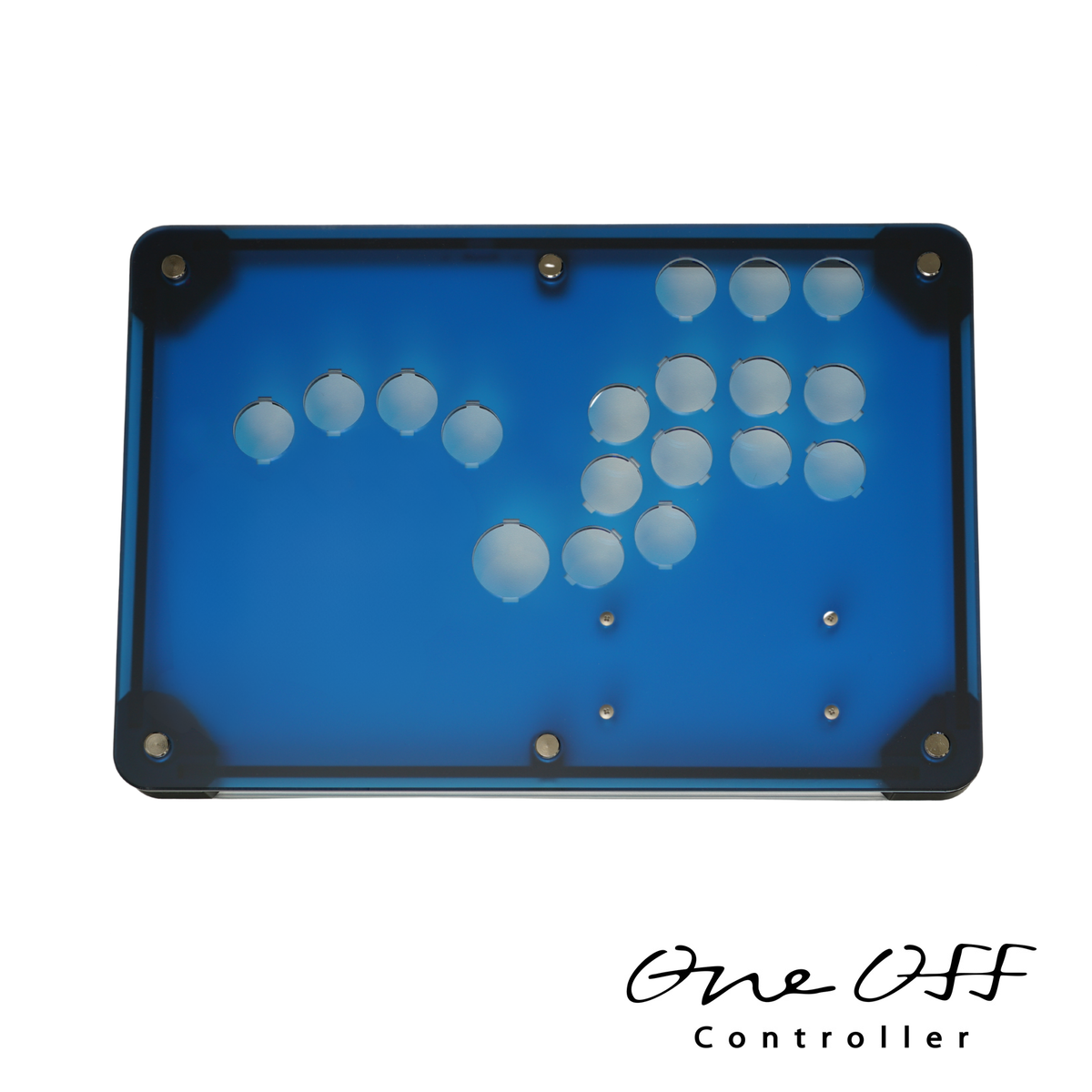レバーレスコントローラー ケース V2 透明片面マット×ブルースモーク｜製作事例 #1986｜One-Off Controller