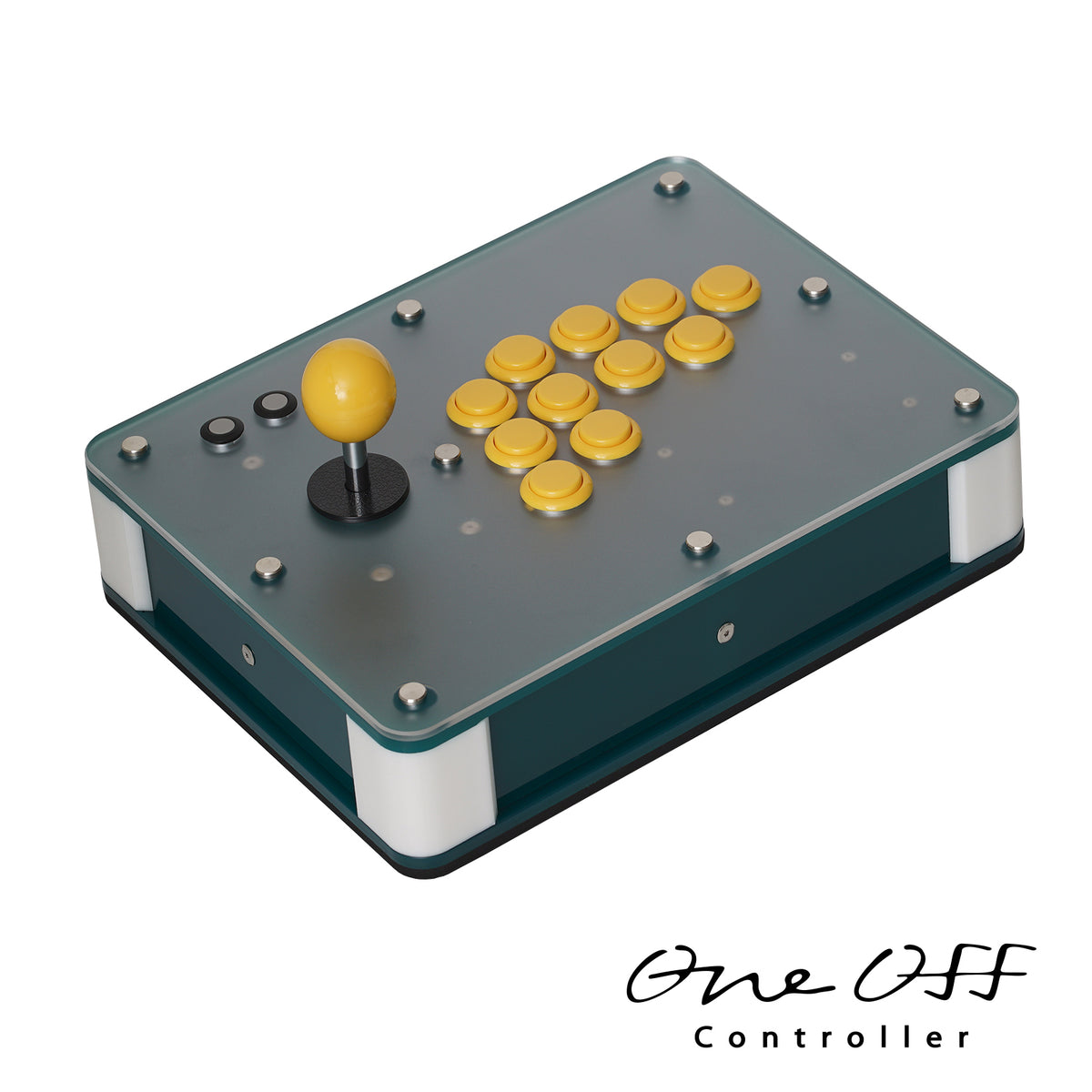 カスタムコントローラー 片面マットクリア×ビリジャン｜製作事例 #1103｜One-Off Controller
