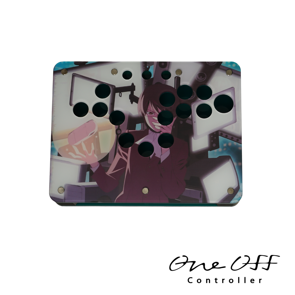 カスタムコントローラー 透明片面マット×ビリジャン｜製作事例 #1978｜One-Off Controller