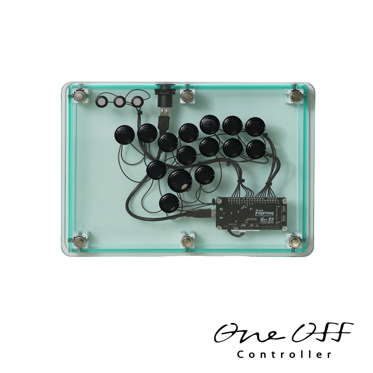 レバーレスコントローラー V1 クリア×ガラスカラー｜製作事例 #2077｜One-Off Controller