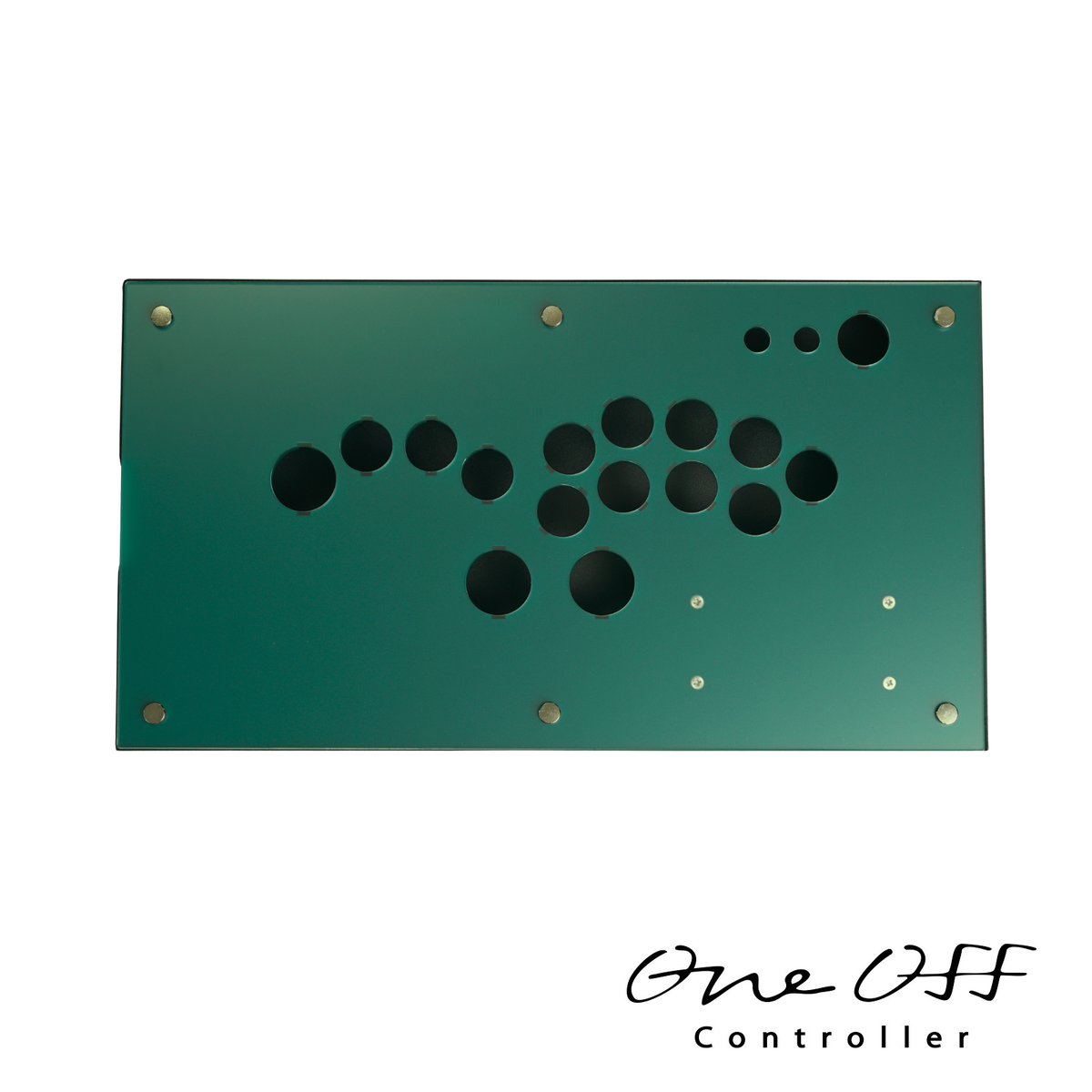 スチール製コントローラー ケース Type-L 透明片面マット×ビリジャン｜製作事例 #2107｜One-Off Controller