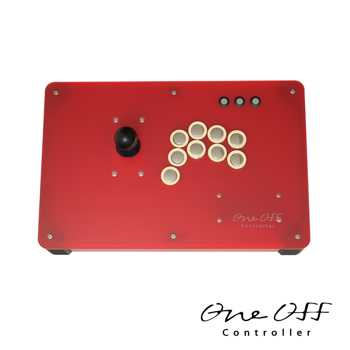 カスタムコントローラー 片面マットクリア×レッド｜製作事例 #1756｜One-Off Controller