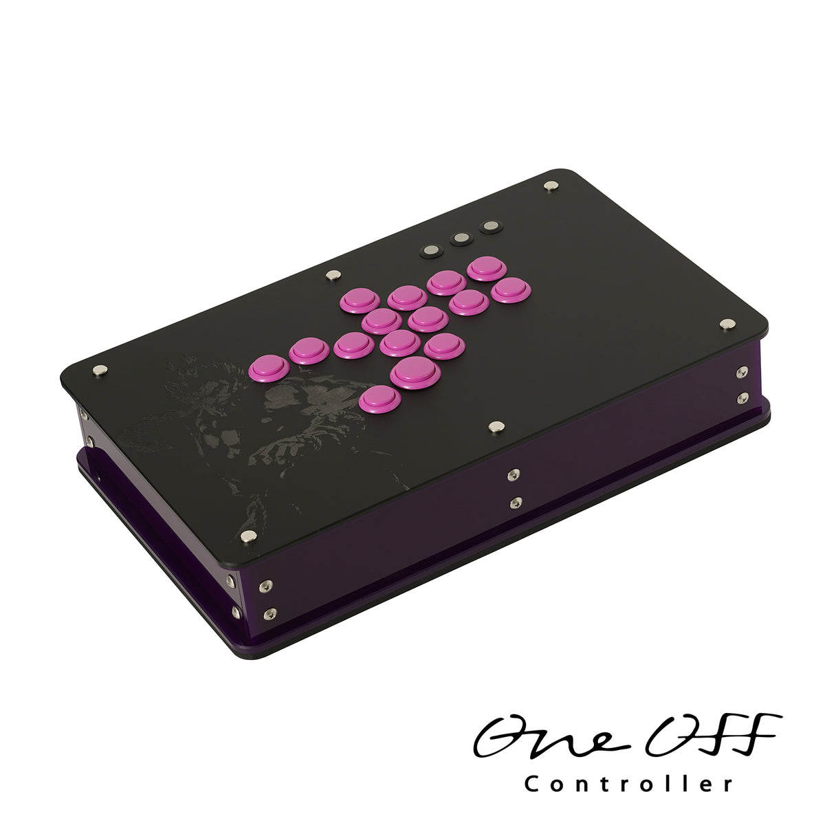 カスタムコントローラー 片面マットブラック×バイオレット｜製作事例 #1341｜One-Off Controller