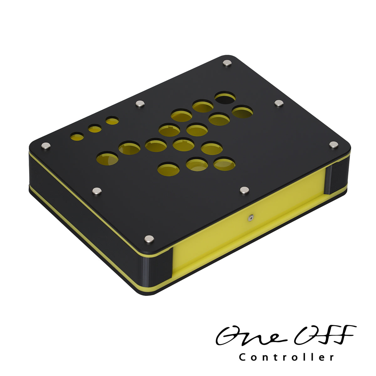 カスタムコントローラー 片面マットブラック×レモンイエロー｜製作事例 #1123｜One-Off Controller