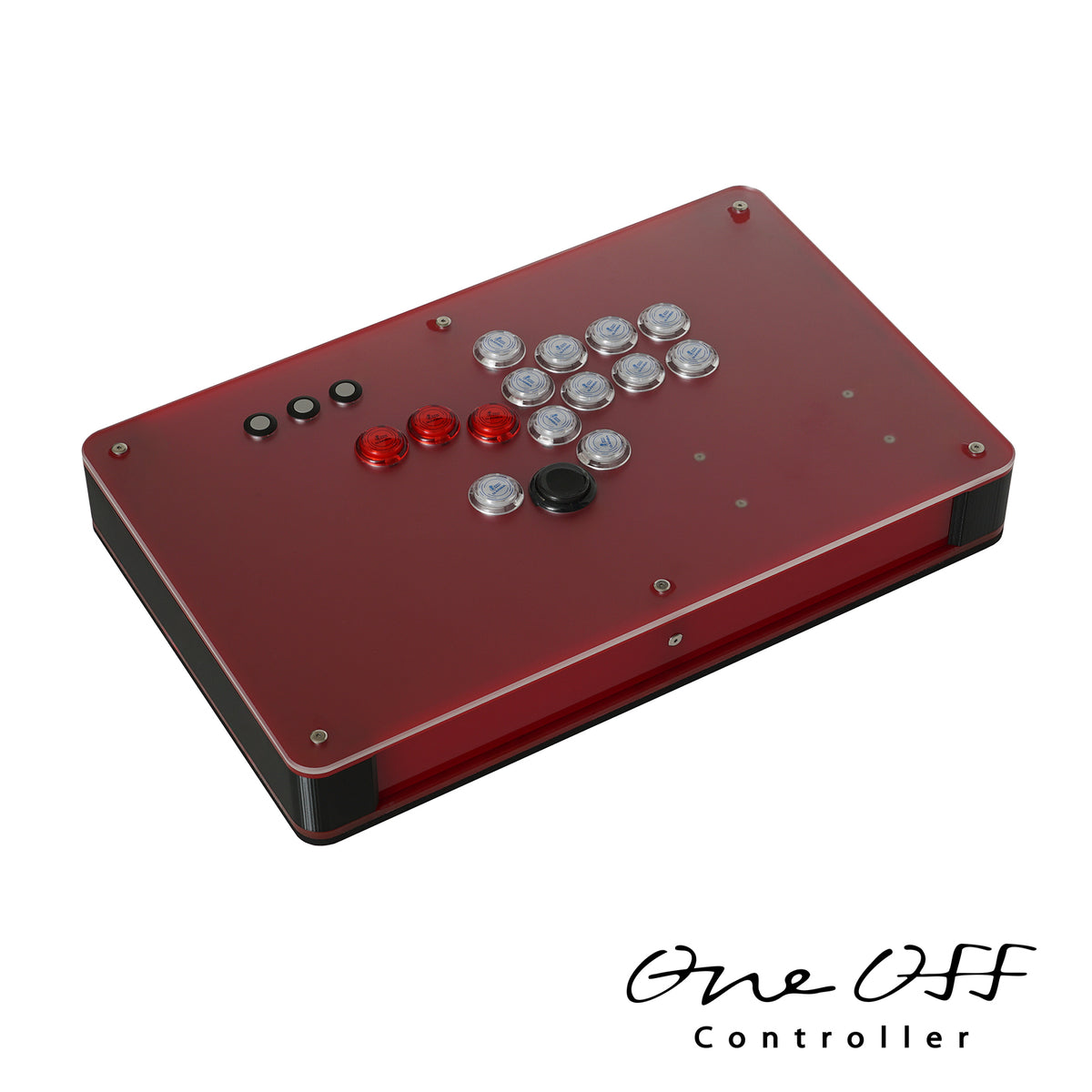 カスタムコントローラー 片面マットクリア×レッド｜製作事例 #1435｜One-Off Controller