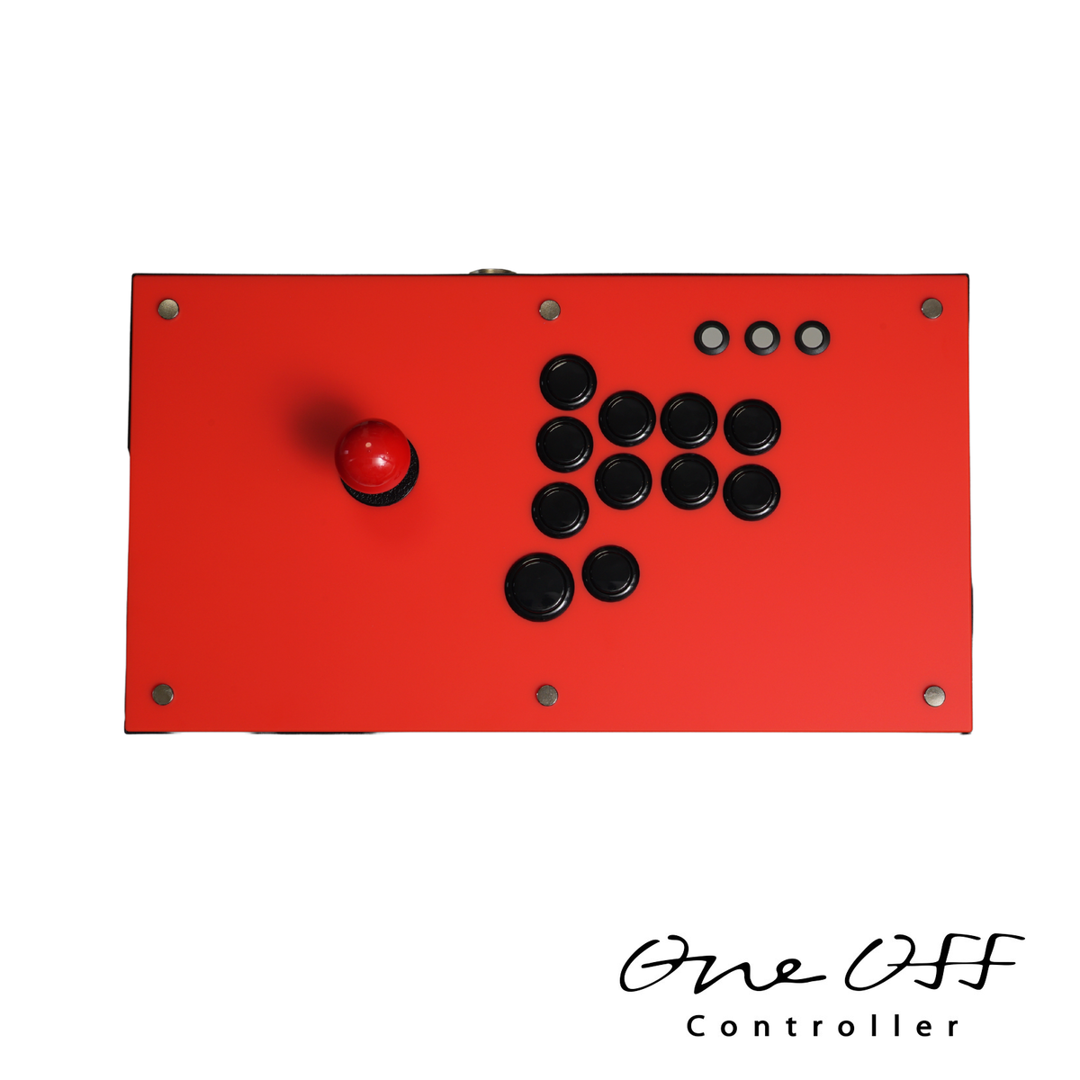スチール製コントローラー Type-L アート　カラー片面マット　A-92M×レッド｜製作事例 #2062｜One-Off Controller