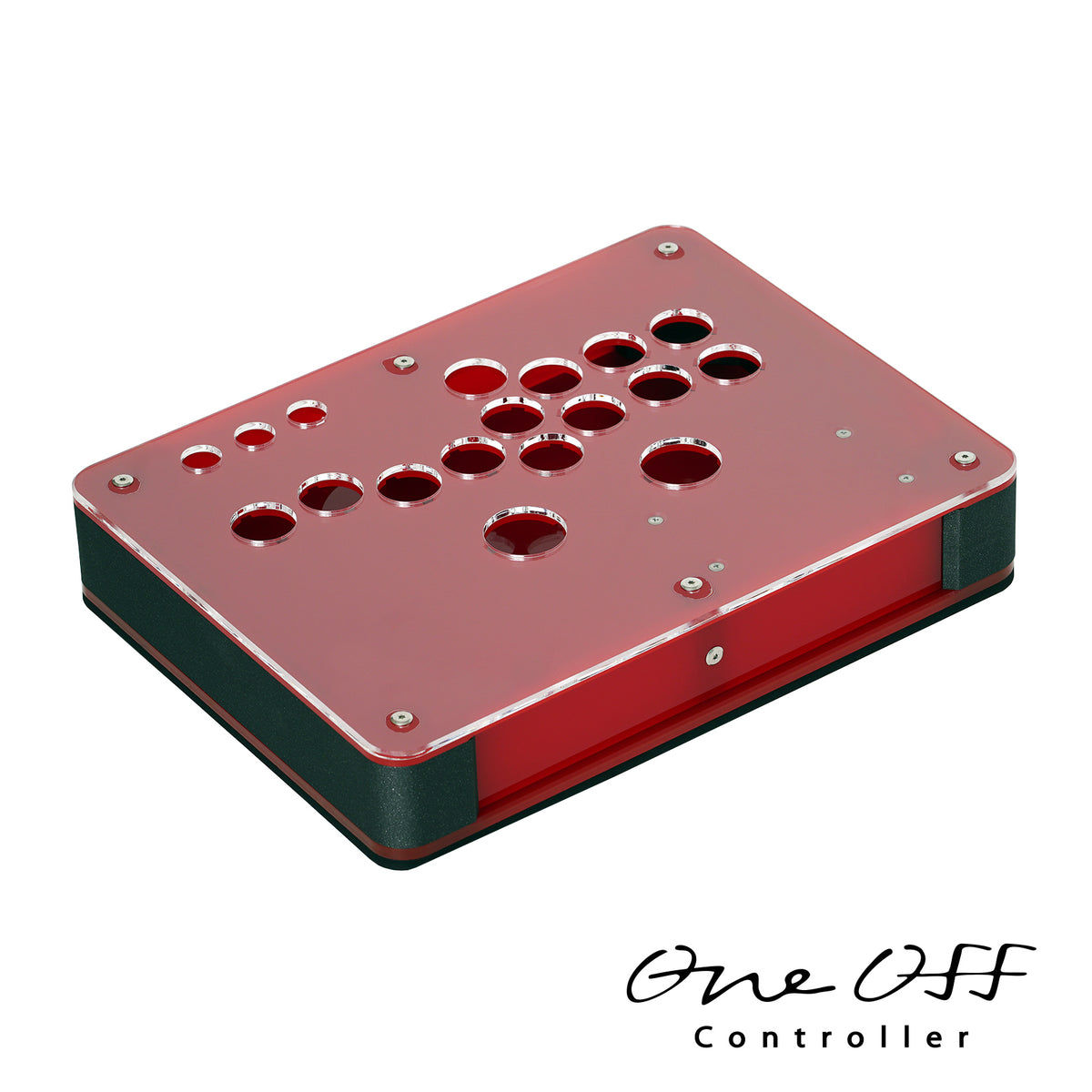 カスタムコントローラー クリア×レッド｜製作事例 #1164｜One-Off Controller