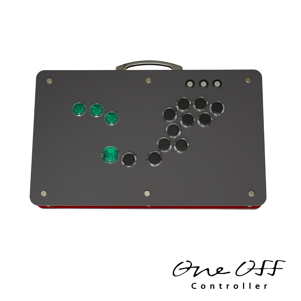 カスタムコントローラー 片面マットダークグレー×レッド｜製作事例 #1799｜One-Off Controller